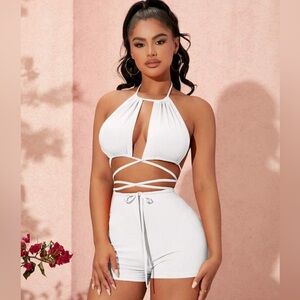 SHEIN White two piece set